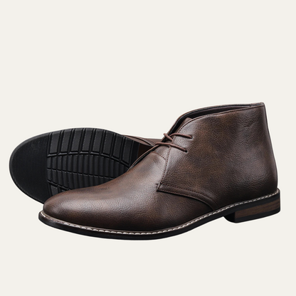 The Wildmere Men’s Vintage Ankle Brown Leather Boots