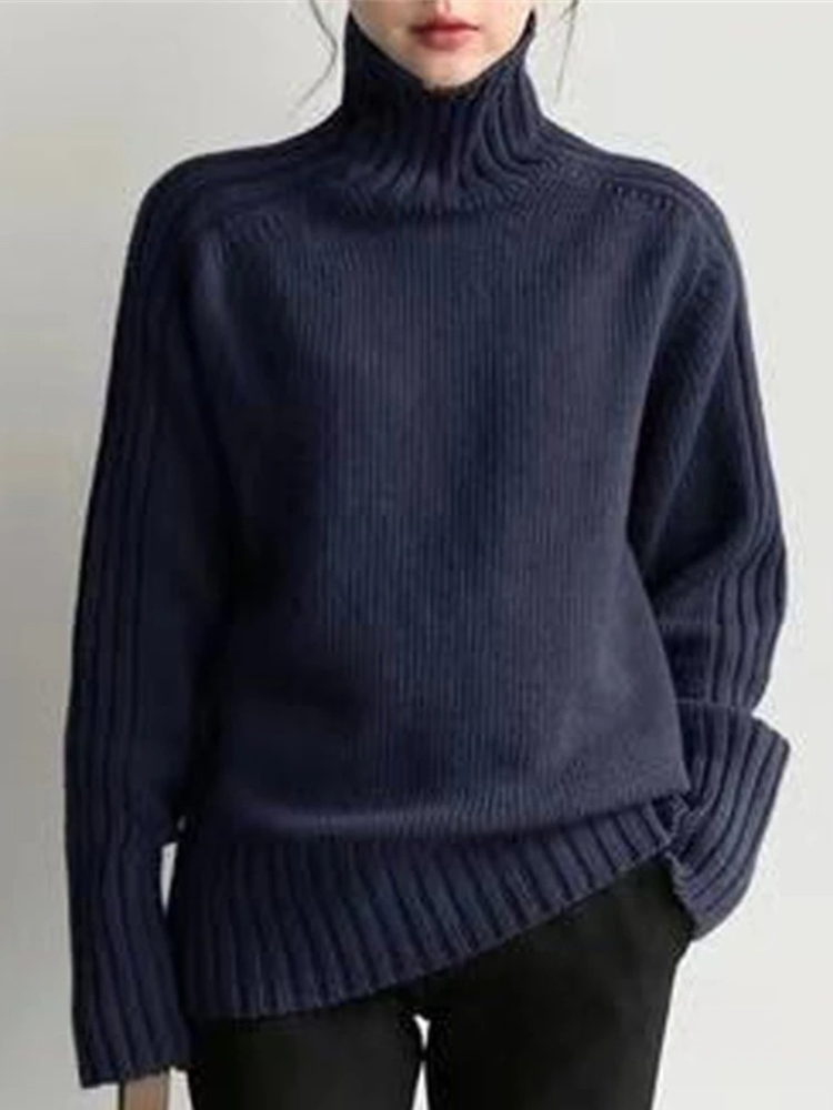 Cozy Women's Chunky Knit Turtleneck Sweater