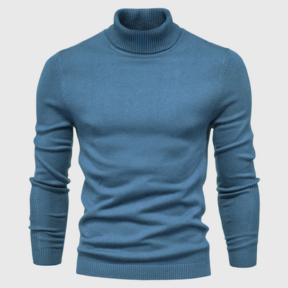 Men’s Plain Knit Turtleneck Sweater