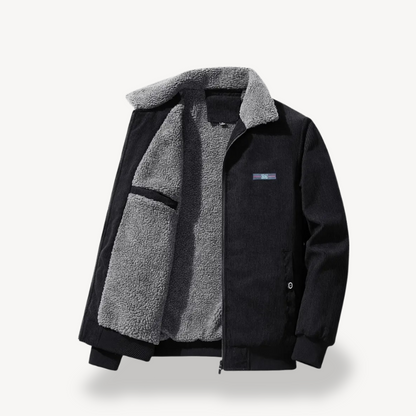 Men's Corduroy Sherpa Lined Bomber Jacket