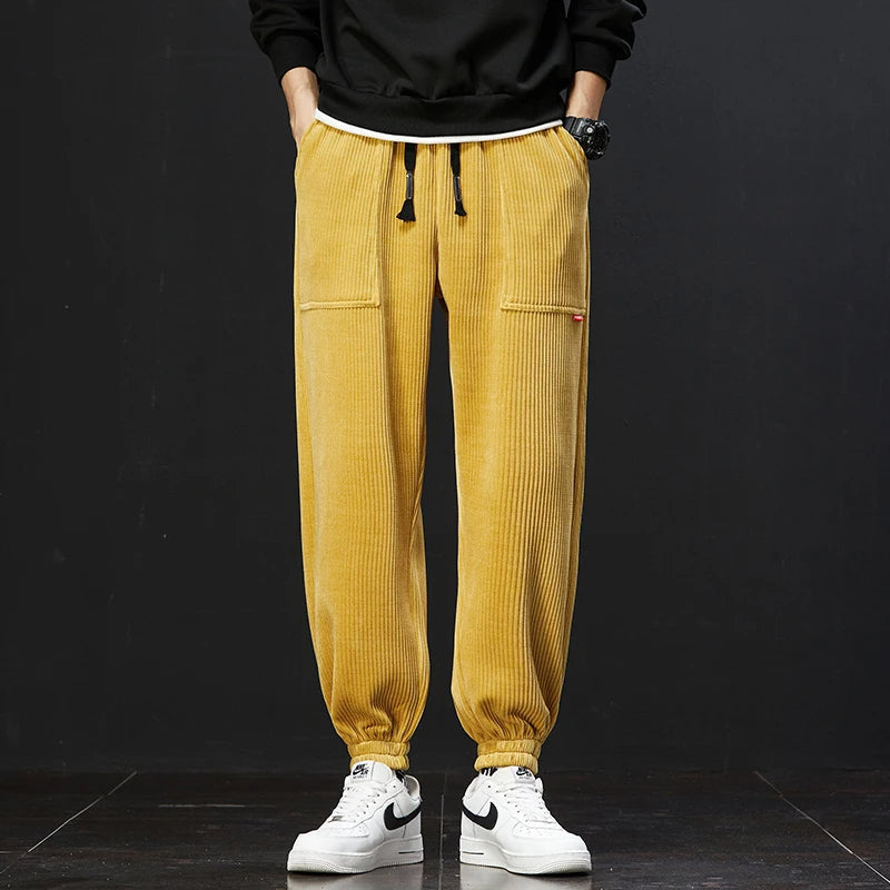 Comfortable Textured Jogger Pants - BritishElegance