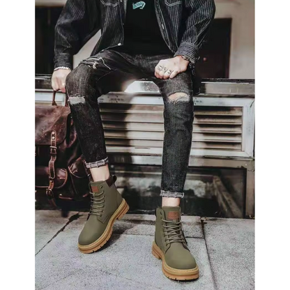 Comfortable Men's High Ankle Boots with Durable Sole