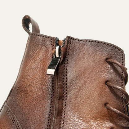 The St Davids Men's Leather Retro Casual Lace Up Boots
