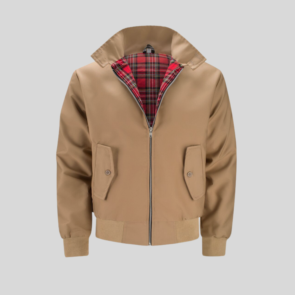 Men’s Classic Zip Front Harrington Jacket