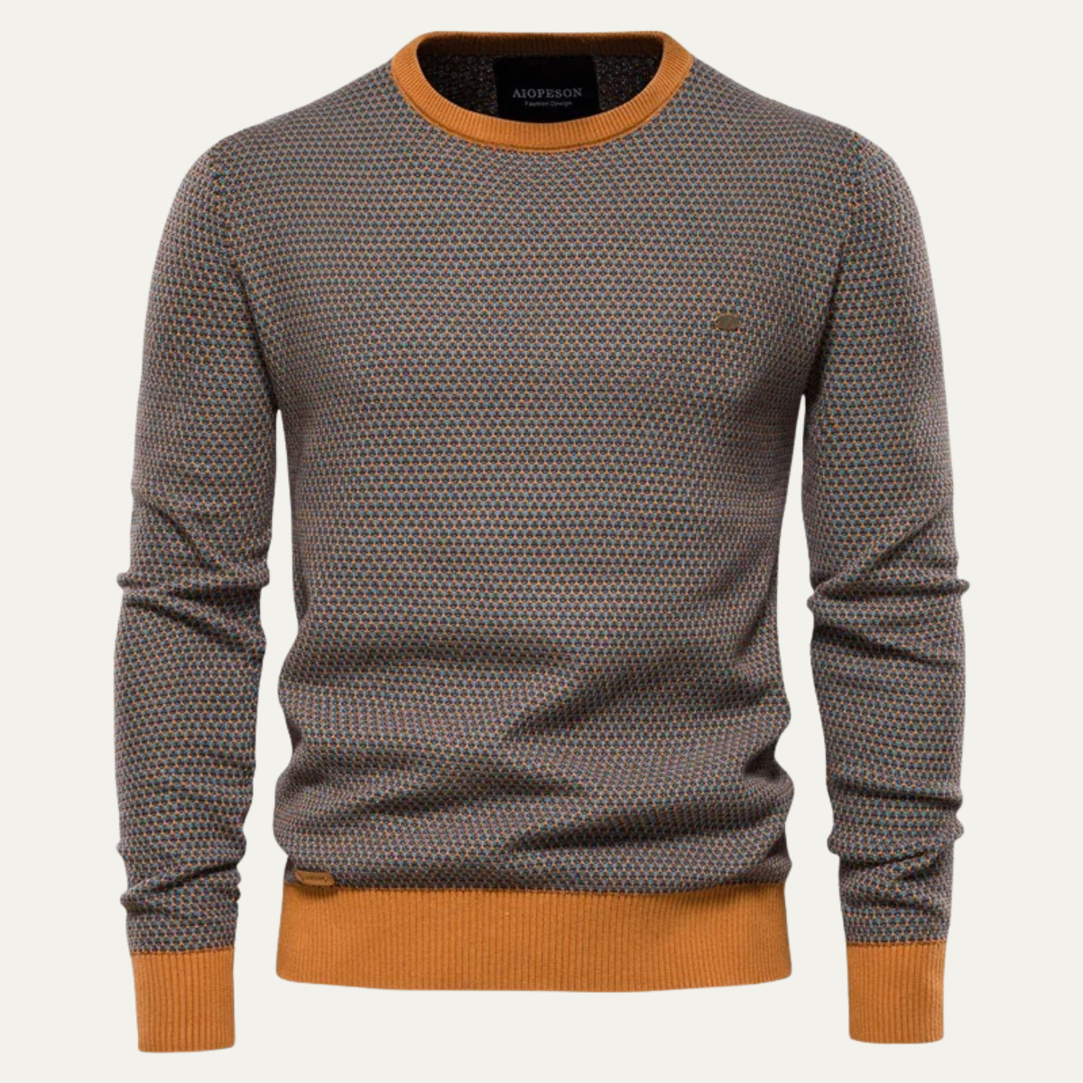 Men’s Popcorn Knit Crewneck Sweater