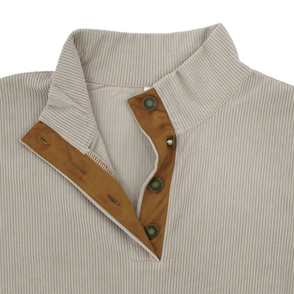 Men’s Loose Knit Buckle Neck Casual Sweater Hoodie