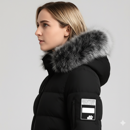 Alexis | Puffer Coat - Oversized Quilted Winter Outerwear with Fur Hood for Women
