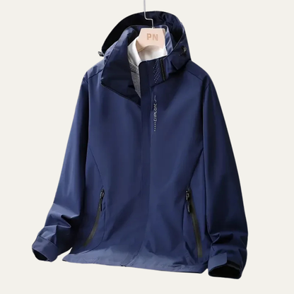 Men’s Waterproof Windproof High Neck Outdoor Shell Jacket