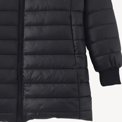 Women's Hooded Puffer Jacket with Sherpa Lining