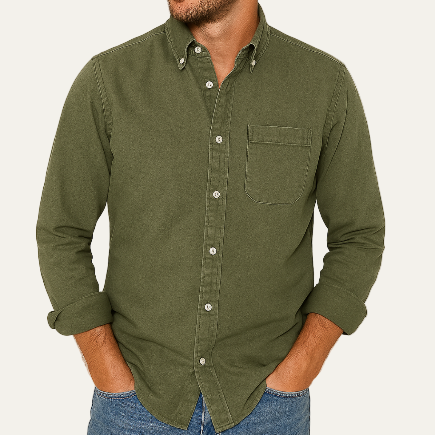 Men’s Button Down Collar Casual Shirt