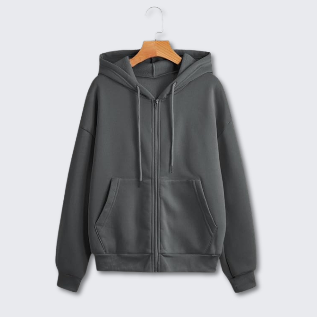 Women's Green Hooded Sweatshirt Soft Cozy Winter Jacket