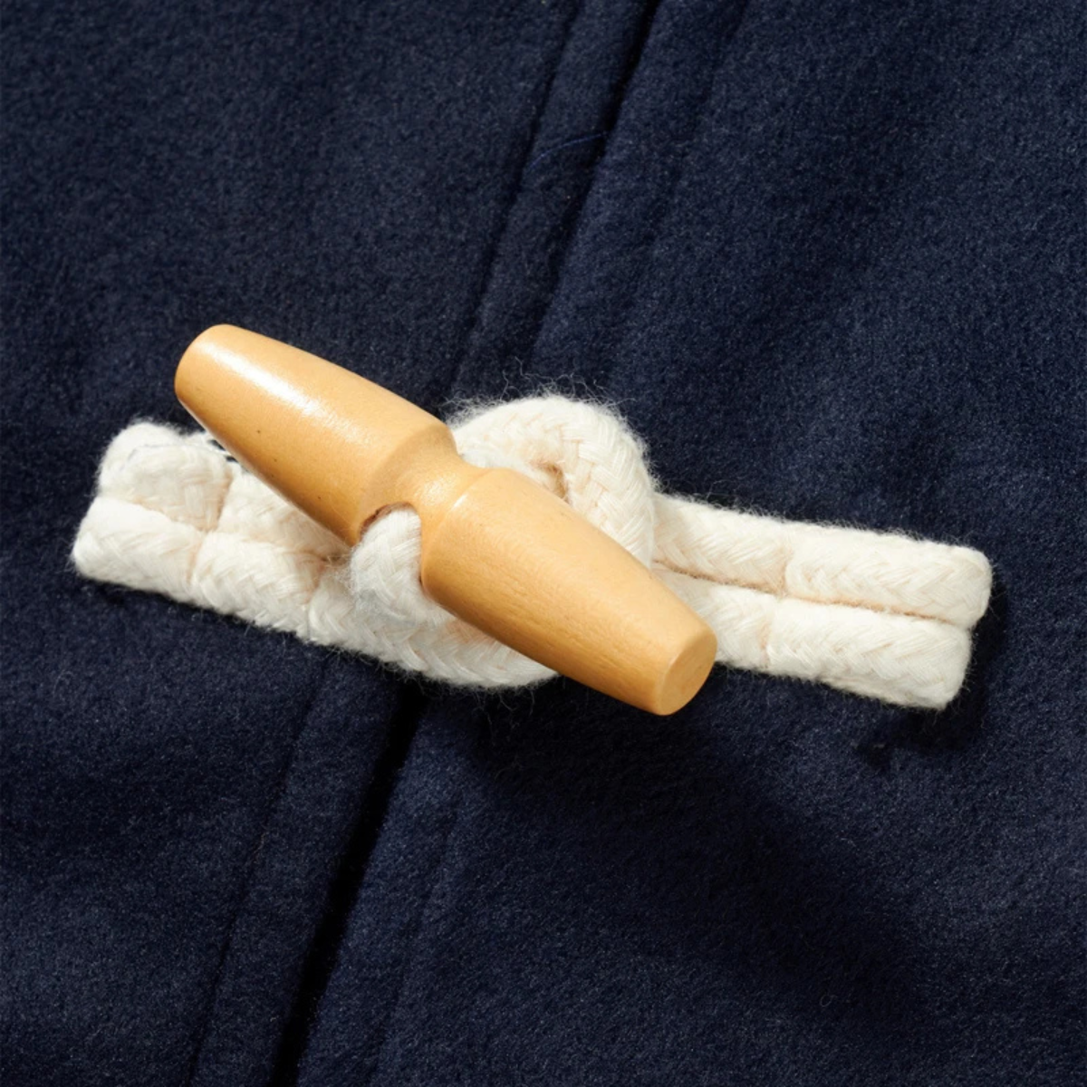 The Durham Men’s Warm Winter Navy Blue Wool Duffle Coat