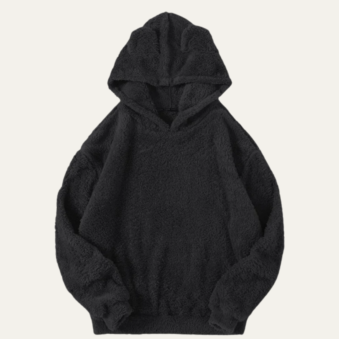 Men’s Sherpa Fleece Hoodie With Soft Pullover Design
