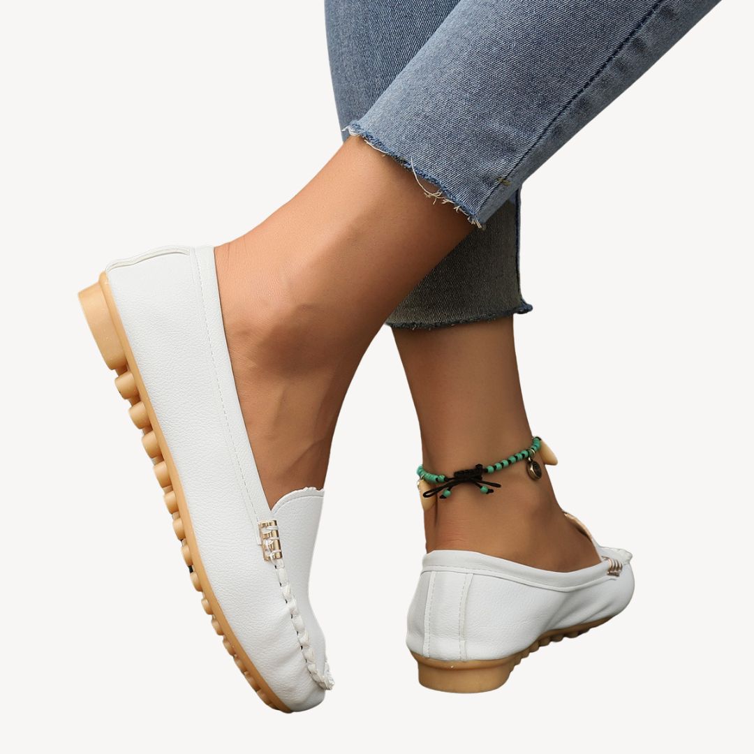 Women's Leather Orthopedic Slip-On Flats