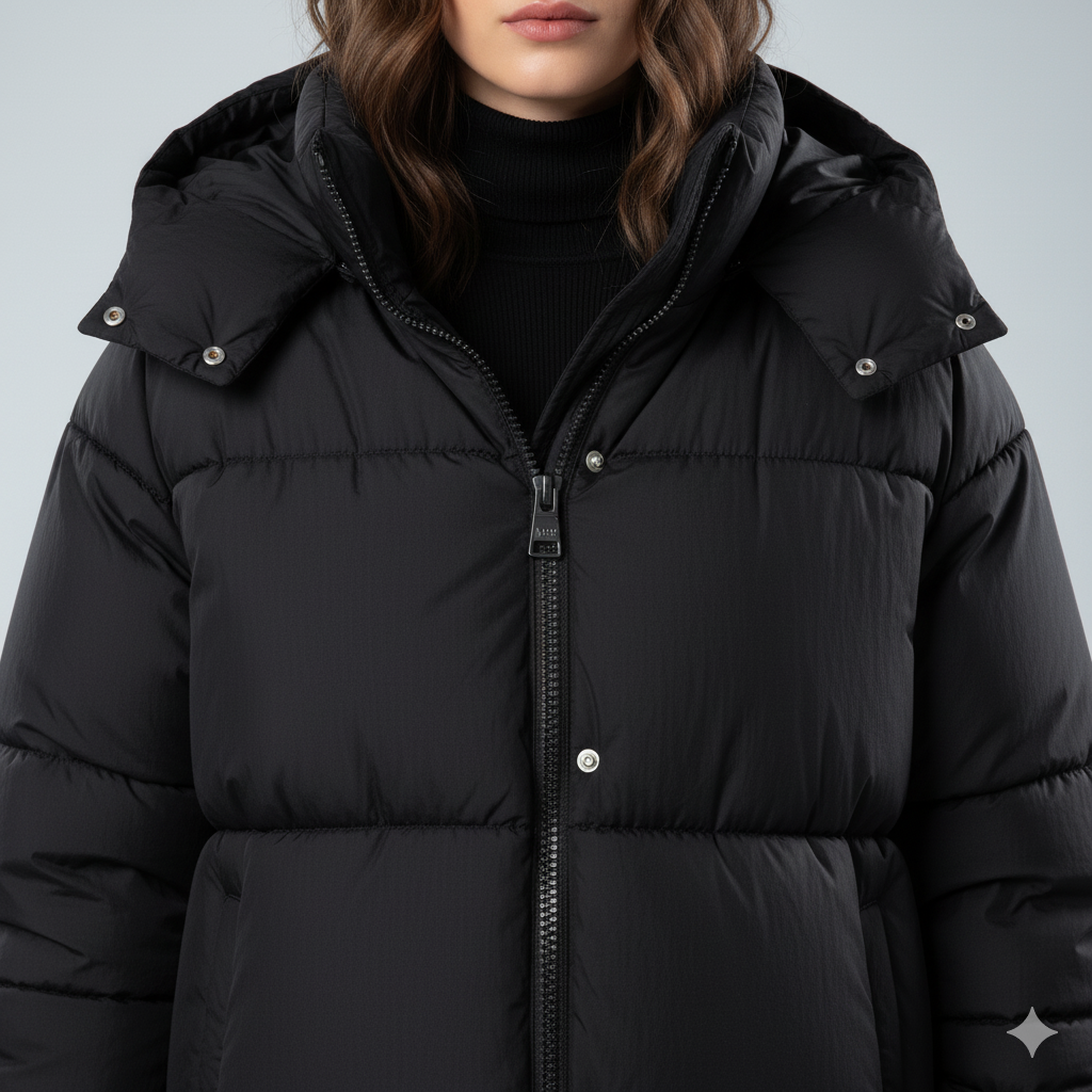 Jasmine | Padded Jacket - Oversized Quilted Hooded Winter Coat for Women