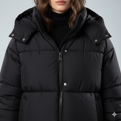 Jasmine | Padded Jacket - Oversized Quilted Hooded Winter Coat for Women