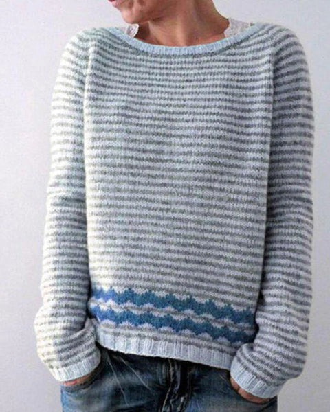 Rosavelle – Retro Sweater with Patterns for Women
