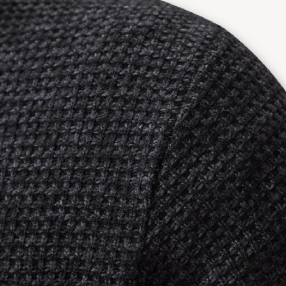 Men's Quilted Jacket with Knitted Sleeves - Warm Casual Outerwear