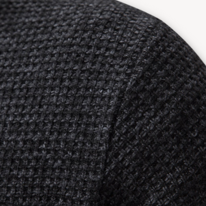Men's Quilted Jacket with Knitted Sleeves - Warm Casual Outerwear