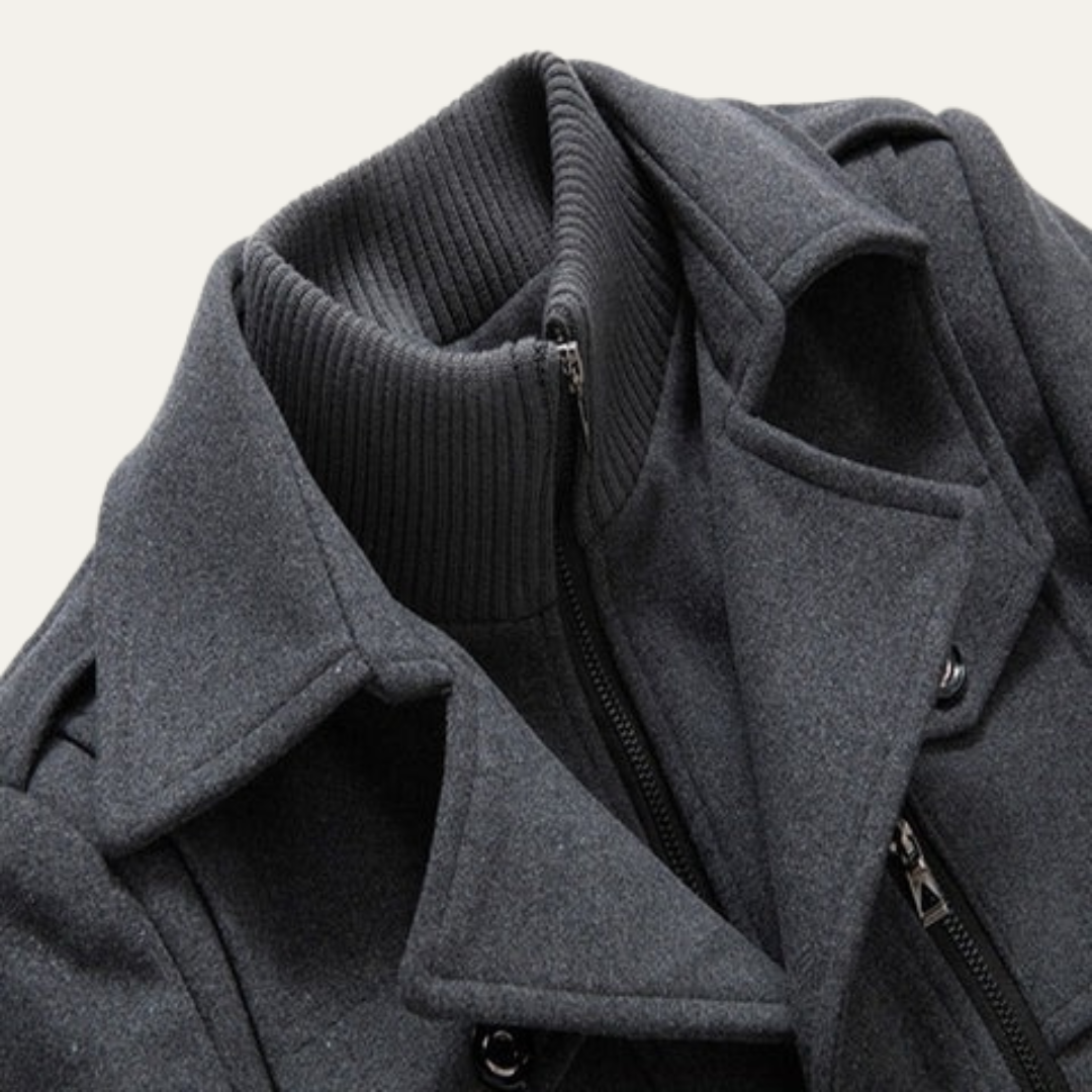 Men’s Classic Convertible Collar Trench Coat