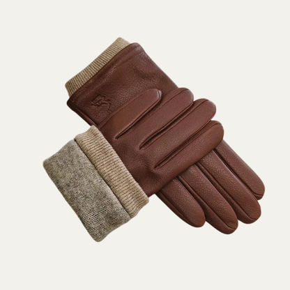 The Palermo Men's Leather Warm Wool Lined Winter Driving Gloves