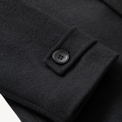 Men’s Wool Trench Coat Double-Breasted in Navy Blue, Gray, Camel, Black