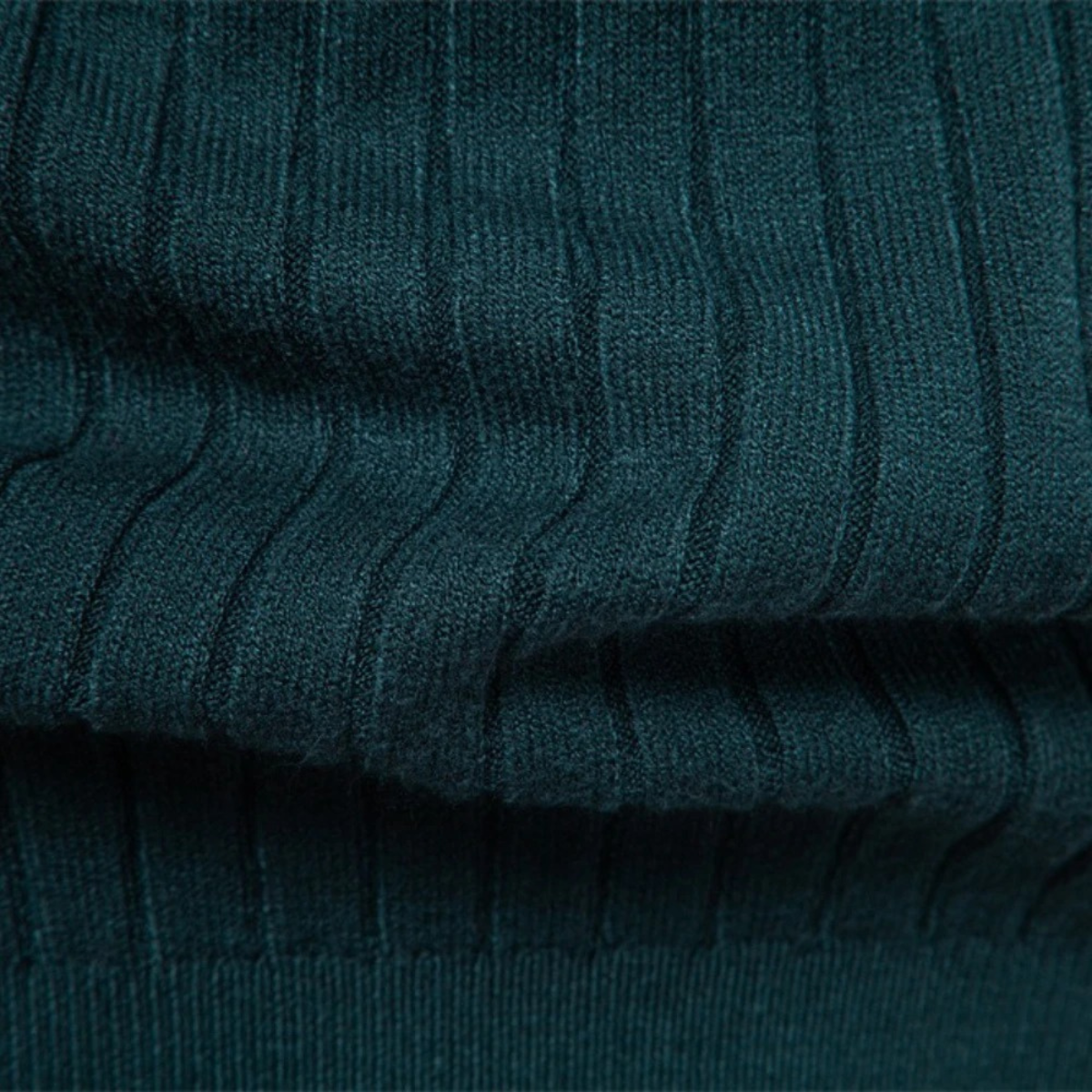 The Broadway Men’s Ribbed Turtleneck Winter Knit Jumper