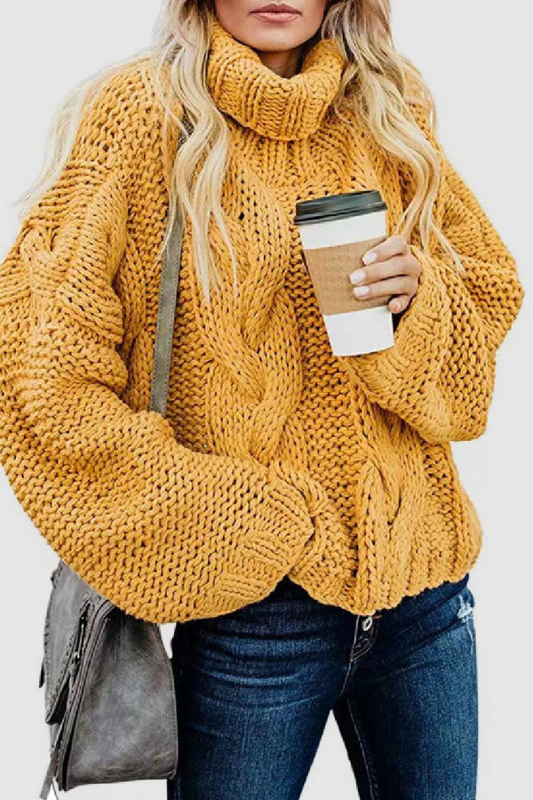Women's Soft Knit Turtleneck Sweater in Classic Style