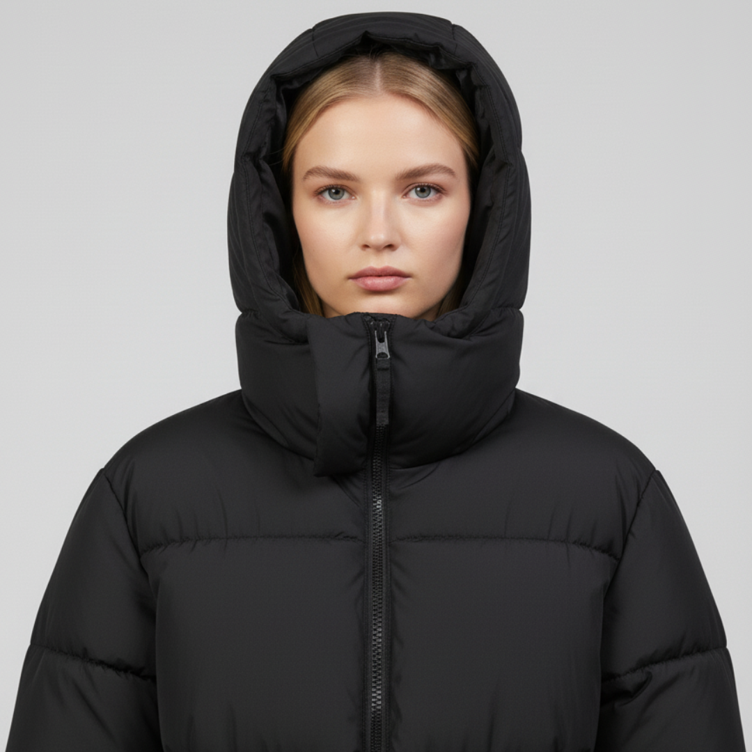 Julie | Puffer Jacket - Oversized Quilted High-Collar Winter Outerwear for Women