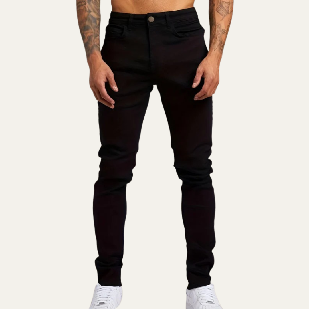 Men’s Distressed Skinny Low Rise Jeans