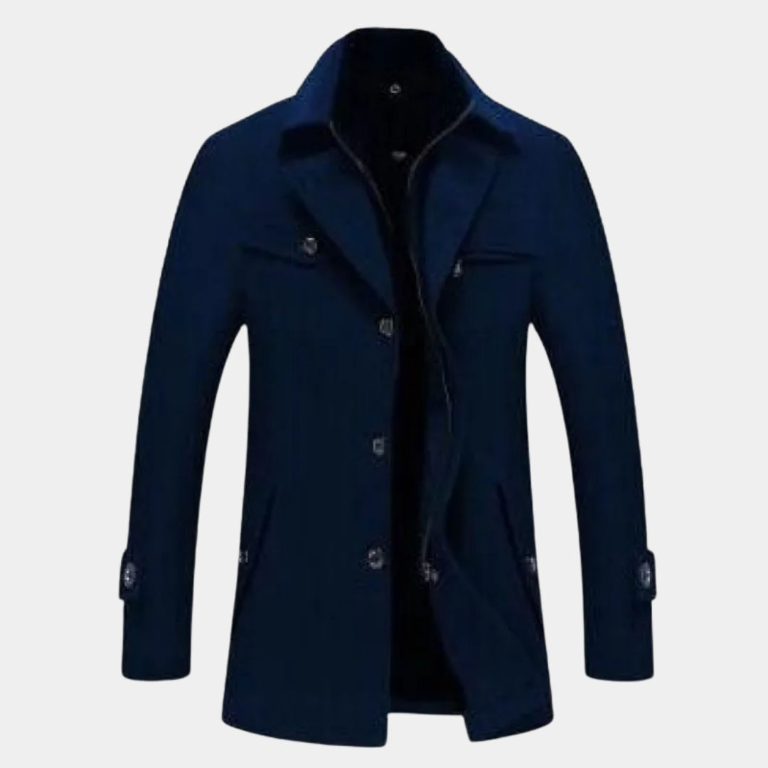 Wool Blend Business Coat
