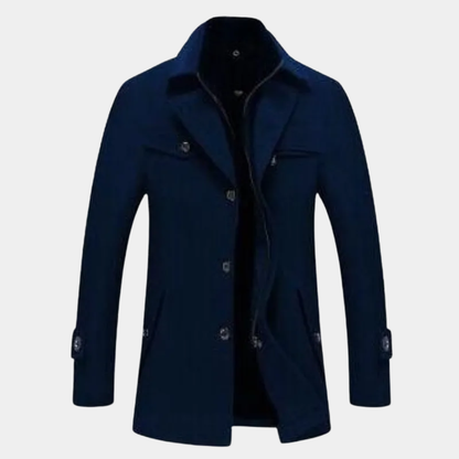Wool Blend Business Coat
