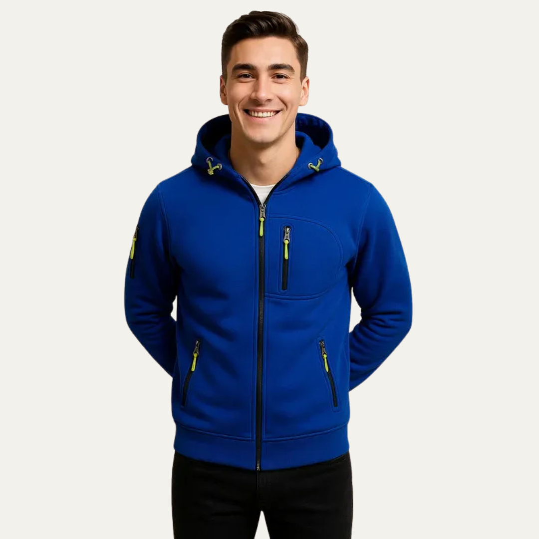 Men’s Sporty Full Zip Technical Hoodie