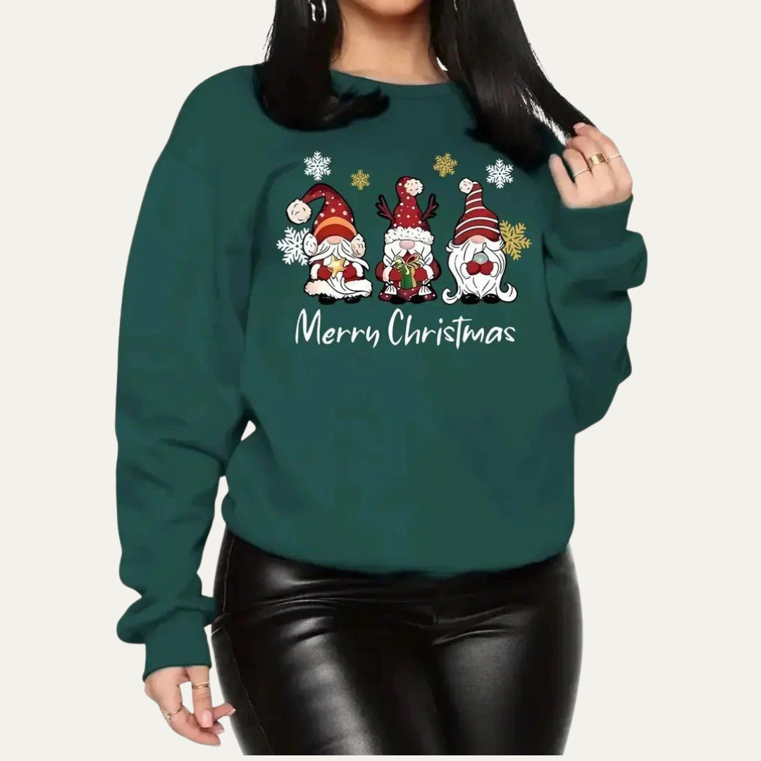 Women’s Merry Christmas Gnome Graphic Sweatshirt