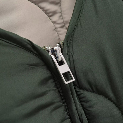 Women’s Wave Quilted Collarless Zip Jacket