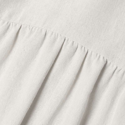 Linen Maxi Dress Women V-Neck Long Sleeve