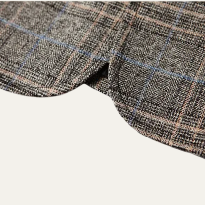 The Sarteano Men’s Classic Checked Slim Fit Plaid Blazer Jacket