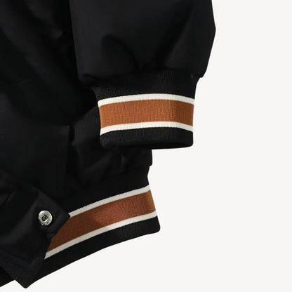 Men's Puffer Varsity Jacket with Hoodie