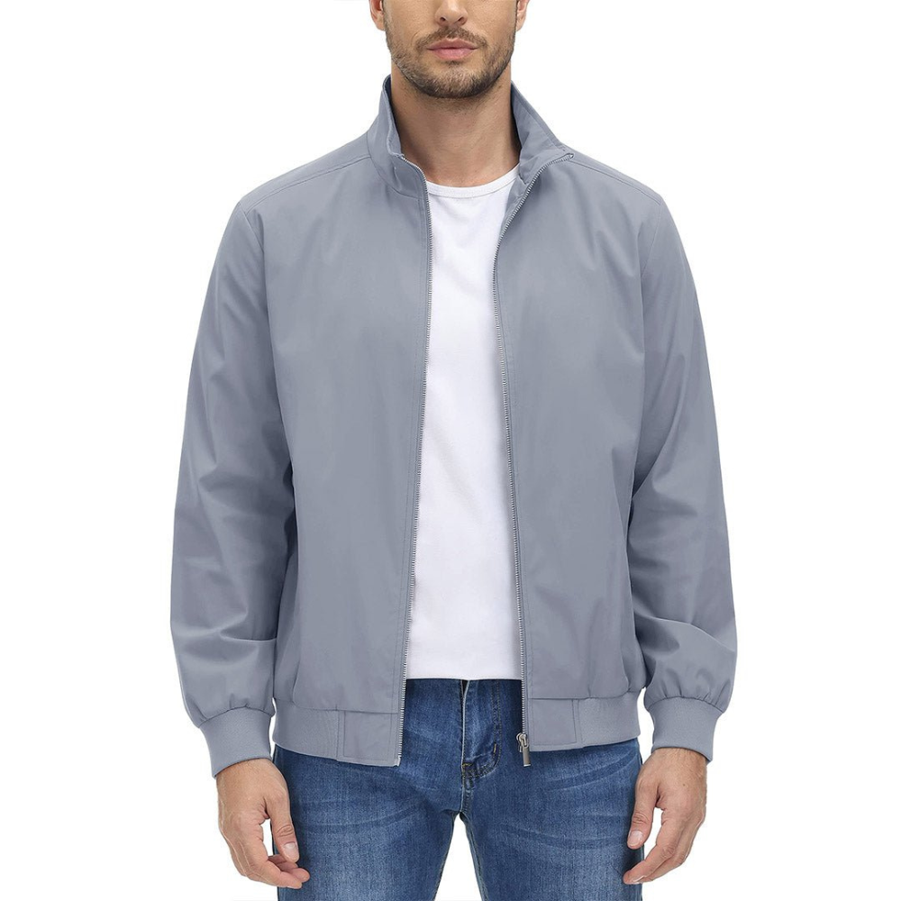 Men’s Minimalist Zip Front Blouson Jacket