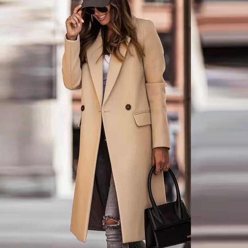 Classic Women's Waterproof Trench Coat with Button Front