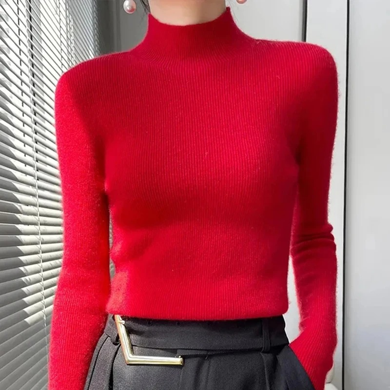 Warm Close Fit Winter Wool Sweater for Women
