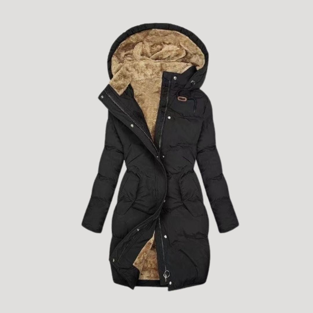 Women's Thick Fleece Lined Coat - Warm and Fashionable