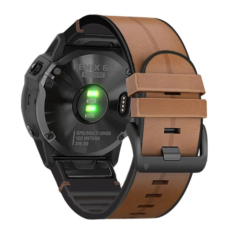 Soft Silicone Leather Band For Fenix 8 7 6 5 Watches - BritishElegance