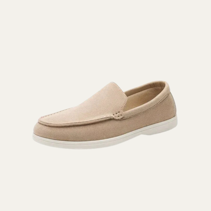 Men’s Suede Driving Moccasins with Metal Keeper Detail