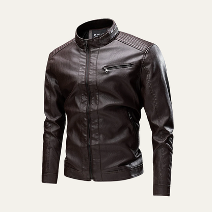 Men’s Fitted Leather Motorcycle Jacket