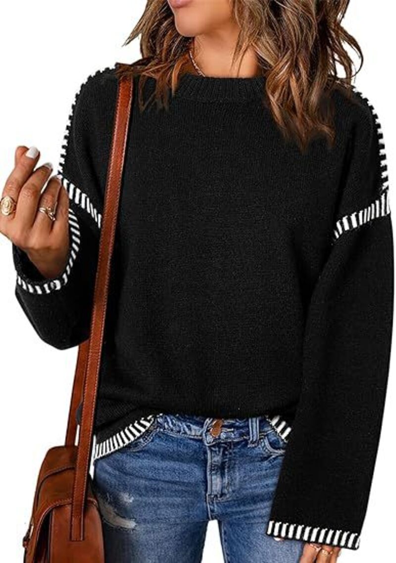 Warm Winter Colorful Knit Sweater