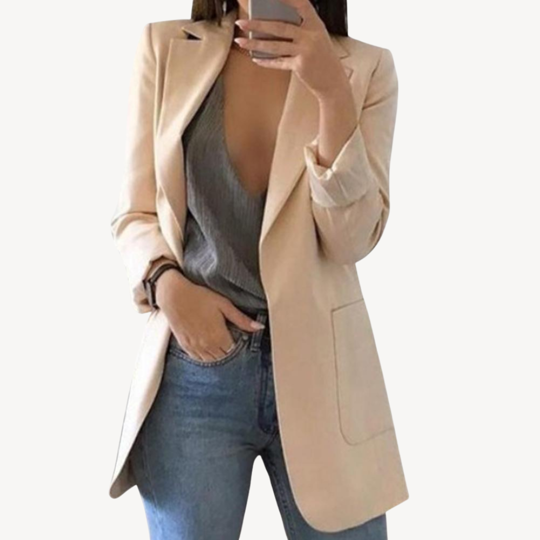 Women's Long Blazer with Open Front