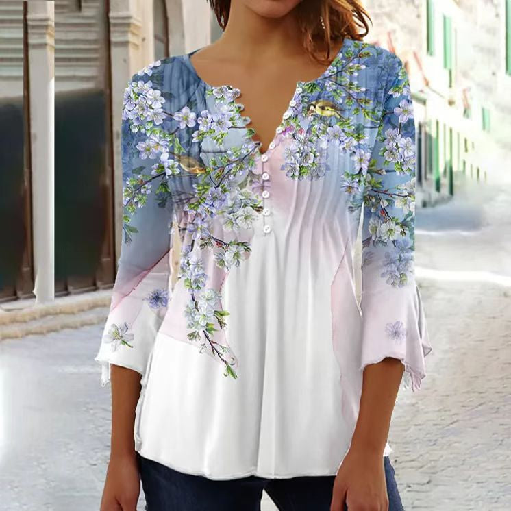 Ladies' Lightweight Comfortable Blouse with Fitted Style