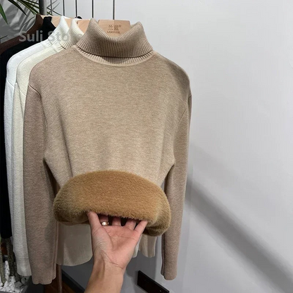 Cozy Women's Warm Winter Turtleneck Sweater