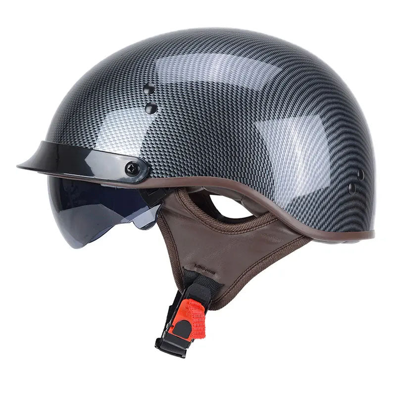 Sporty Motorcycle Helmet With Anti UV Shield Visor - BritishElegance